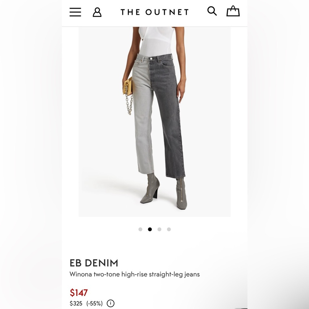 EB Denim | Two-Tone Greg Straight Leg Jeans | Size 24